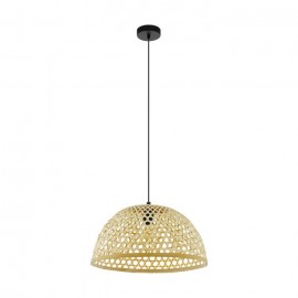 Eglo-CLAVERDON Natural Woven Cane Shades Pendant - 370mm dia (S) & 475 mm dia (L)